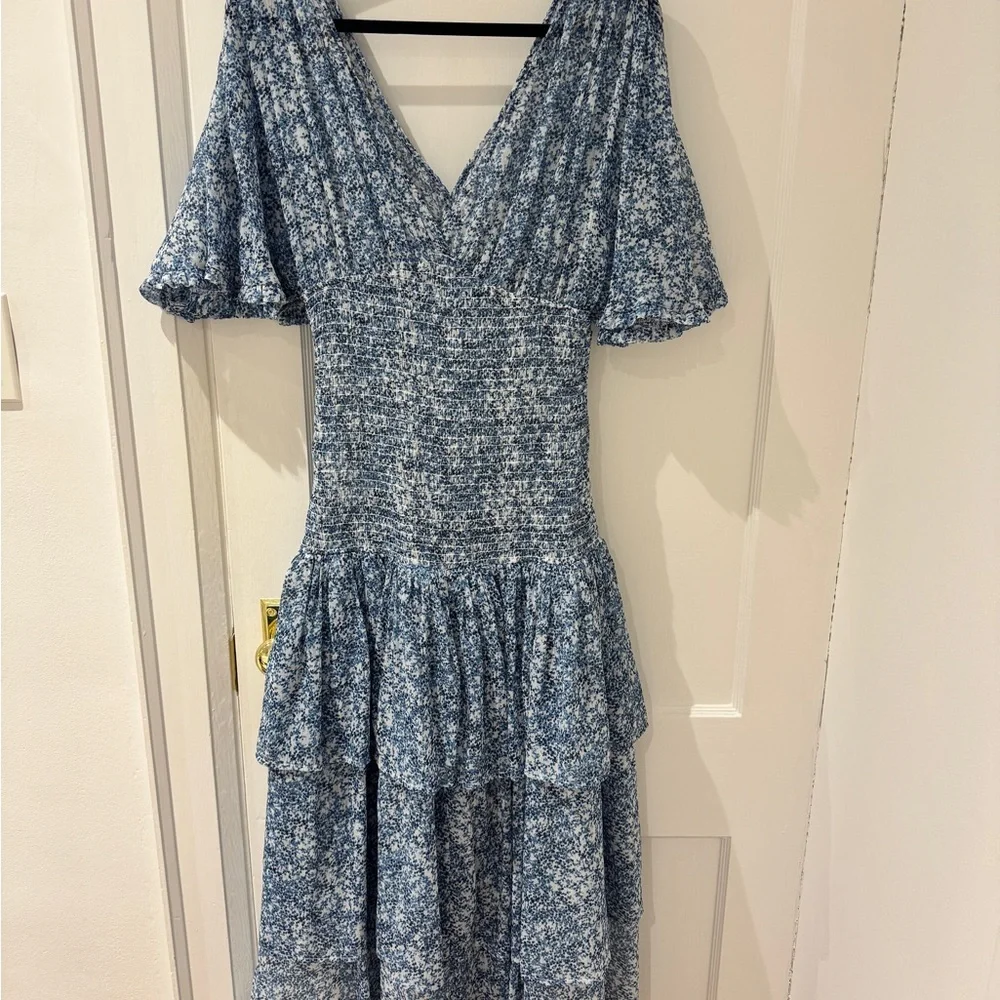 byTiMo Blue Ruffle Gown - Picture 2 of 9